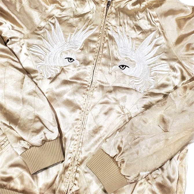 XXLサイズ]両面刺繍 ハワイ柄スカジャン【MCハウスオリジナル