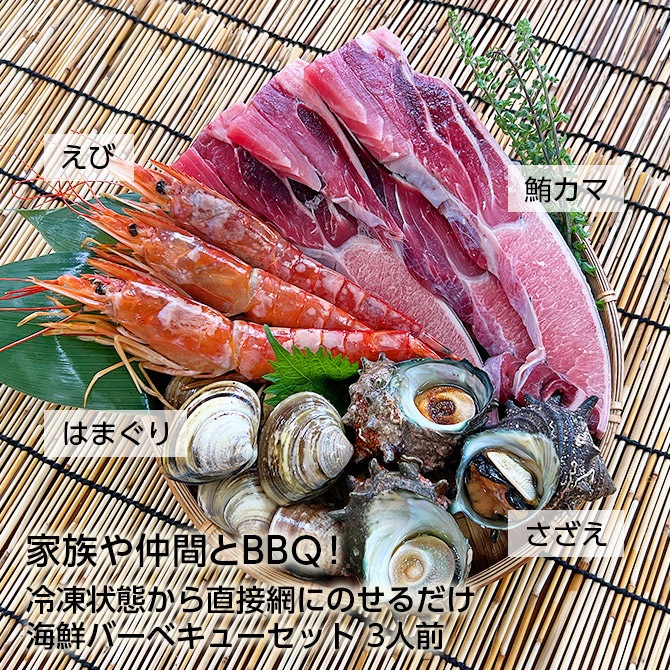海鮮バーベキューセット3人前｜BBQセット・詰合せ｜長井水産｜DOSKA