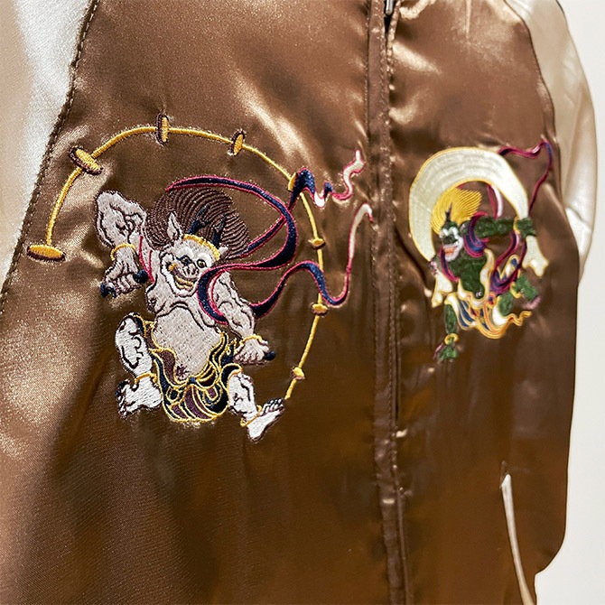 Sサイズ]両面刺繍 YOKOSUKA風神雷神柄スカジャン【MCハウス