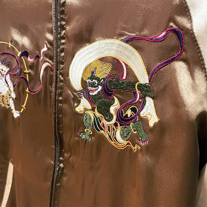 希少 廃盤 USA製 studio seven デコトラ×風神雷神 スカジャン 美品】【ユニセックス】 一心如鏡 スカジャン 風神雷神｜Yahoo!フリマ