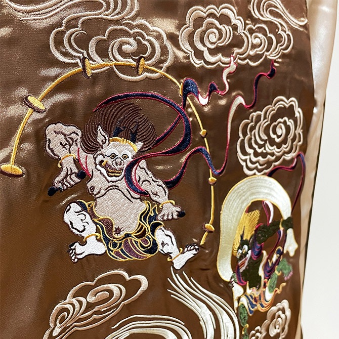 Mサイズ]両面刺繍 YOKOSUKA風神雷神柄スカジャン【MCハウスオリジナル