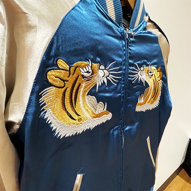 Sサイズ]両面刺繍 虎横須賀柄スカジャン【MCハウスオリジナル】｜和柄