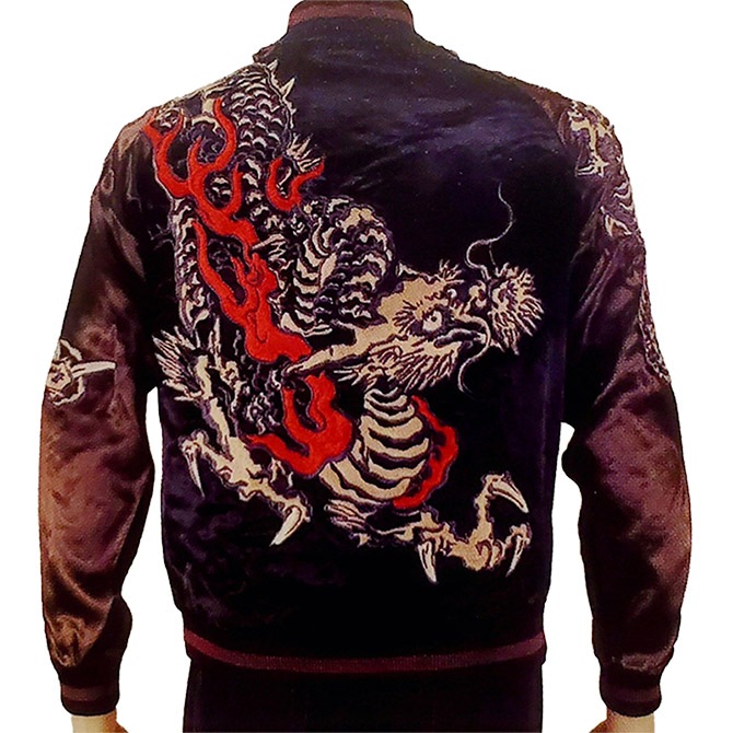 まめ蔵♪美品✨爆烈乱漫娘　豪華刺繍　リバーシブル　スカジャン　鳳凰　龍 まめ蔵様専用♪美品✨爆烈乱漫娘 豪華刺繍 リバーシブル