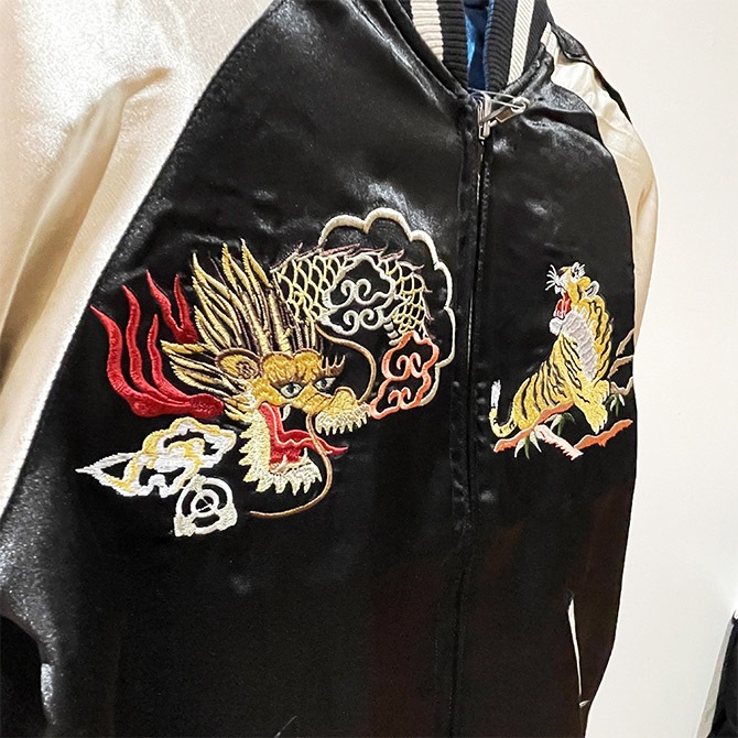 Lサイズ]両面刺繍 虎横須賀柄スカジャン【MCハウスオリジナル