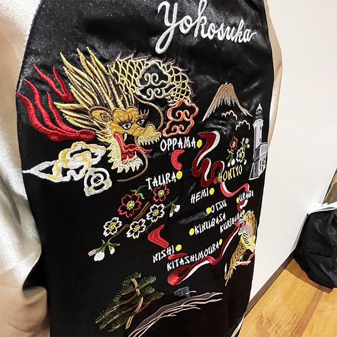 XXLサイズ]両面刺繍 虎横須賀柄スカジャン【MCハウスオリジナル】｜和