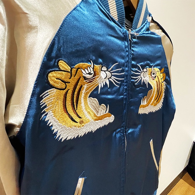 XXLサイズ]両面刺繍 虎横須賀柄スカジャン【MCハウスオリジナル】｜和