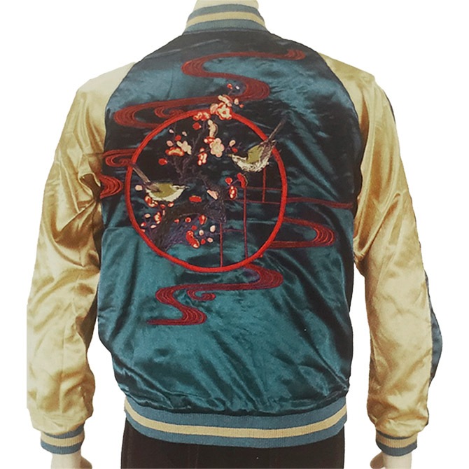 あ*様 総刺繍　歌舞伎　リバーシブル　スカジャン　サイズM 亀金魚柄刺繍リバーシブルスカジャン(RKJ-011)◇龍桜｜アウター