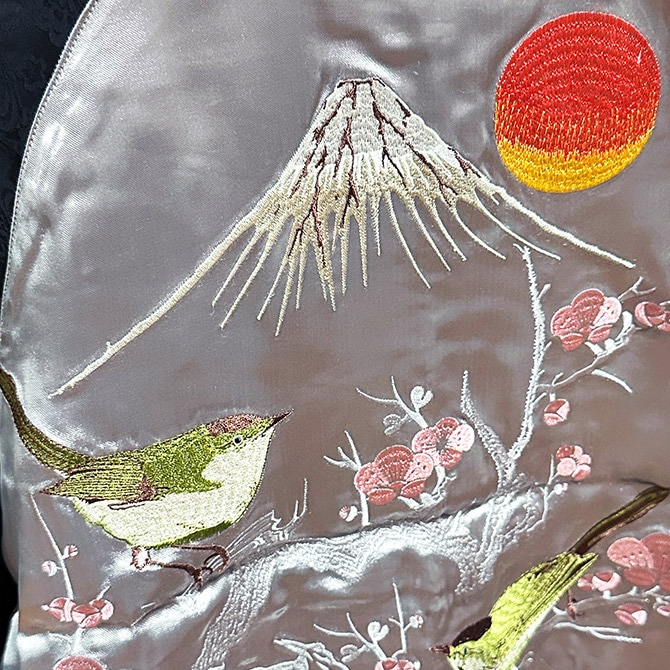 専用【サイズXL】花旅楽団　スカジャン　リバーシブル　梅　うぐいす　刺繍　総柄 楽天市場】スカジャン 花旅楽団 桜と荒波 スカジャン SKJ-009 和柄
