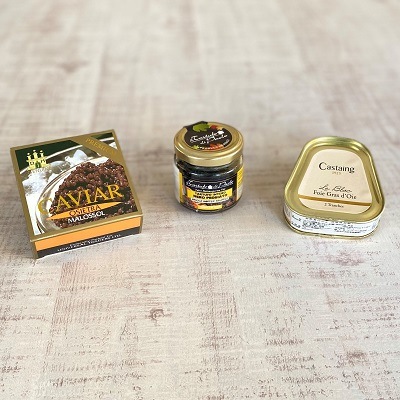 ギフトボックス入り】三大珍味セット 1セット3種類 キャビア
