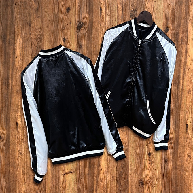 XXLサイズ]リボンの騎士柄刺繍リバーシブルスカジャン｜手塚治虫（火の