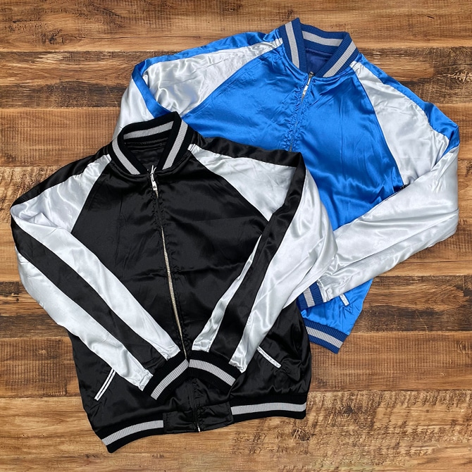 Lサイズ]横須賀一番柄刺繍リバーシブルスカジャン ネイビー【送料無料