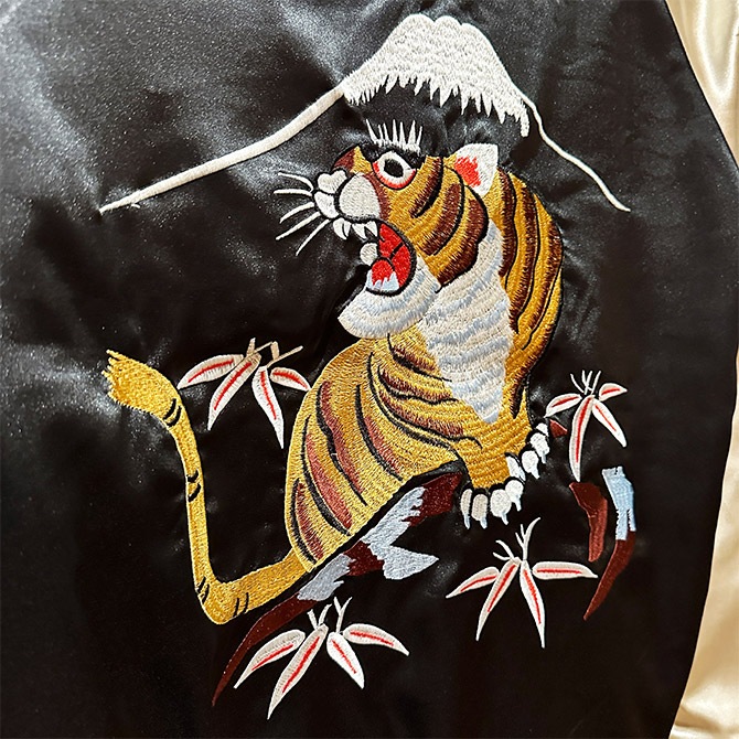 XLサイズ]両面刺繍 虎柄別珍スカジャン｜和柄｜横須賀スカジャン専門店