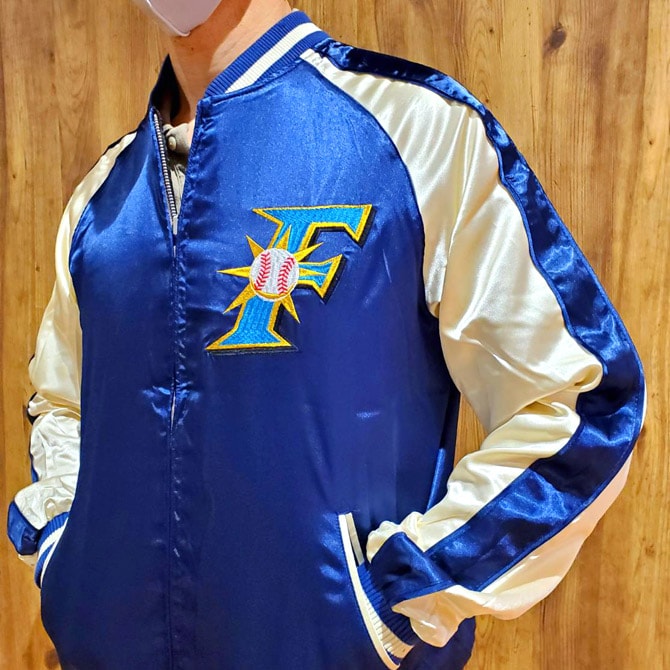 Lサイズ]北海道日本ハムファイターズ刺繍リバーシブルスカジャン｜プロ