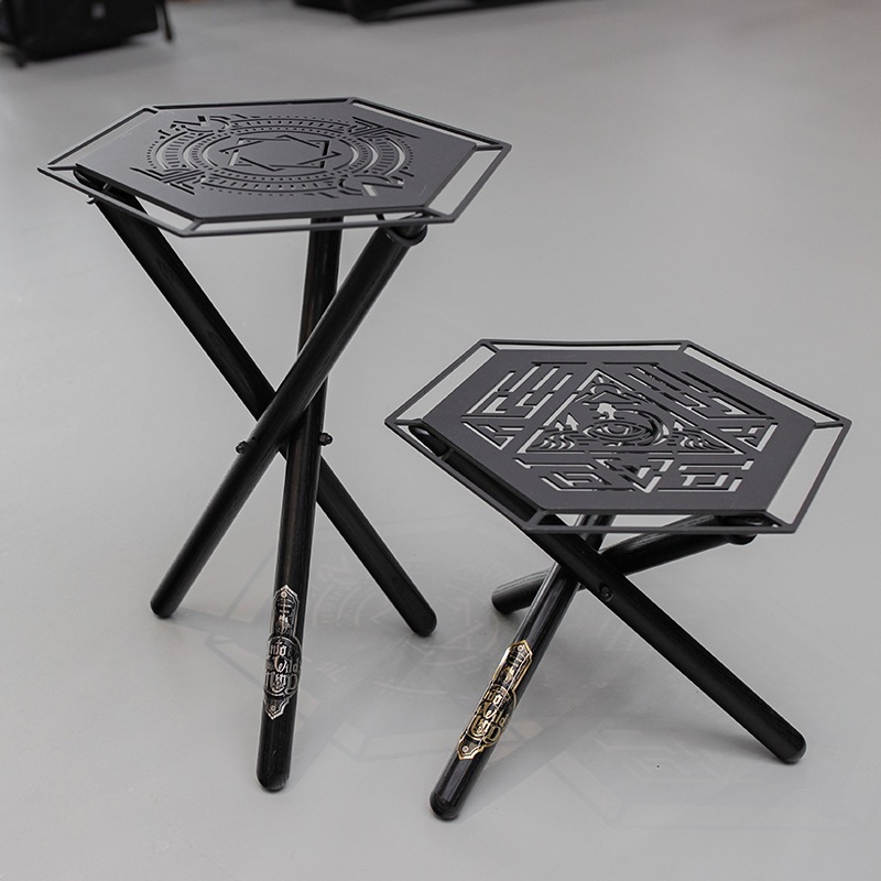 (2buy+1) 焚き火サイドスタンド 黒脚 LOW