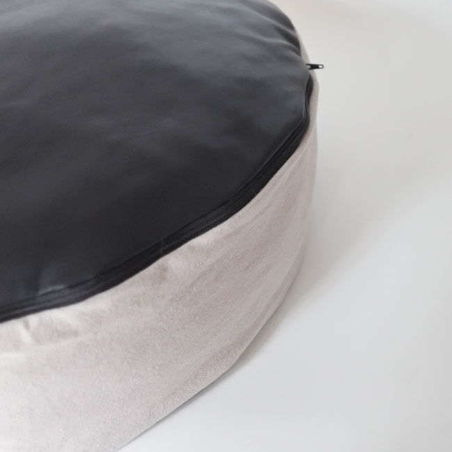 ORIGINALCOTTON CANVAS ROUND CUSHION BED-piping