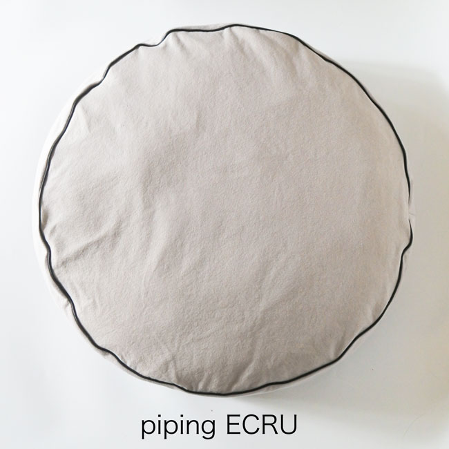 ORIGINALCOTTON CANVAS ROUND CUSHION BED-piping