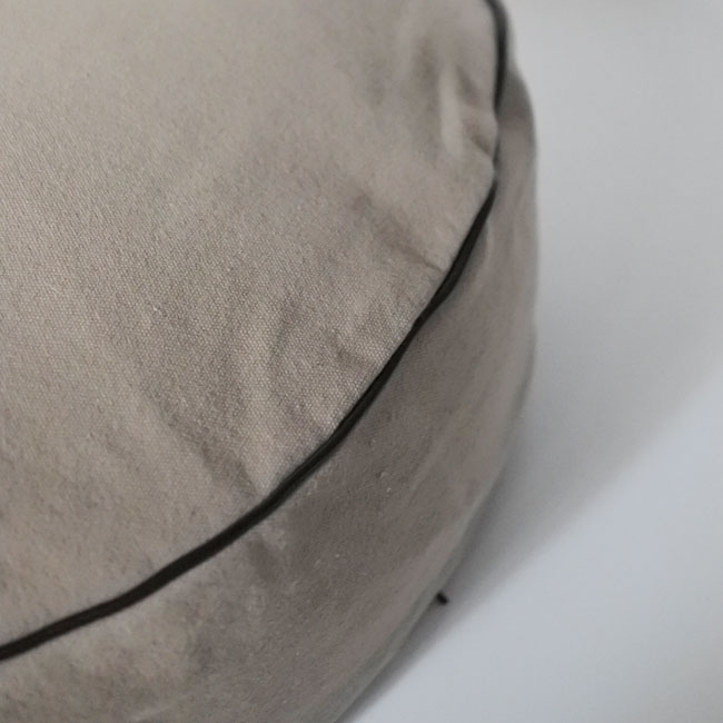 ORIGINALCOTTON CANVAS ROUND CUSHION BED-piping