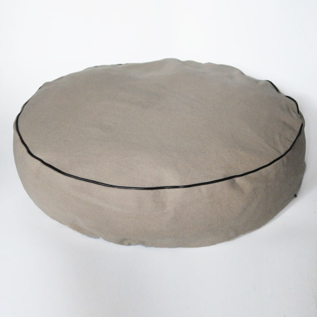 ORIGINALCOTTON CANVAS ROUND CUSHION BED-piping