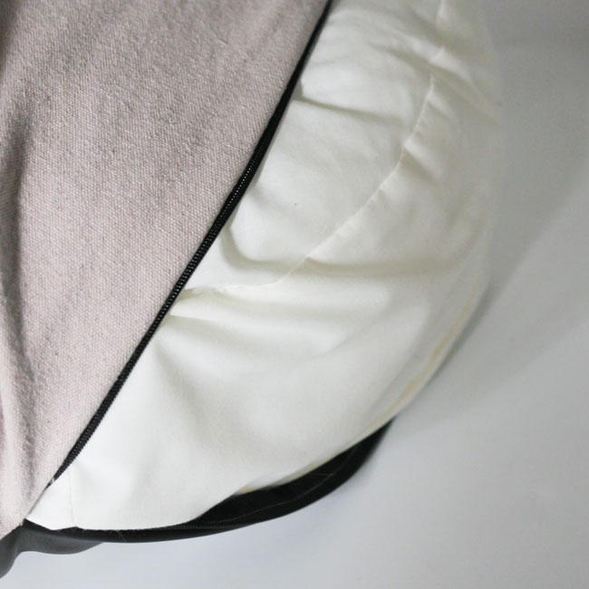 ORIGINALCOTTON CANVAS ROUND CUSHION BED-piping