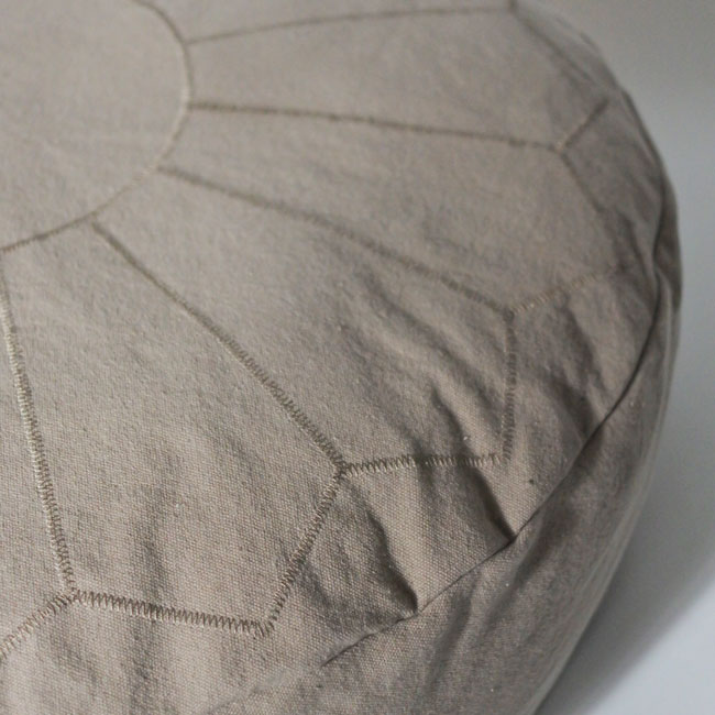 ��ORIGINAL��COTTON CANVAS ROUND CUSHION BED-embroidery