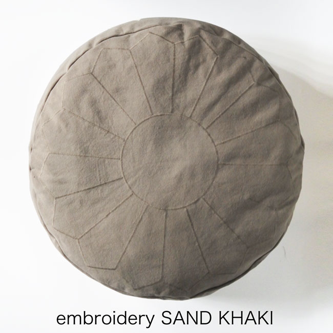 ��ORIGINAL��COTTON CANVAS ROUND CUSHION BED-embroidery