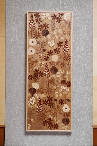 木製キャビネット　フローラルインレイ象嵌細工 木製キャビネット フローラルインレイ象嵌細工