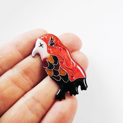 七宝焼き アマビエさん(ブローチ)