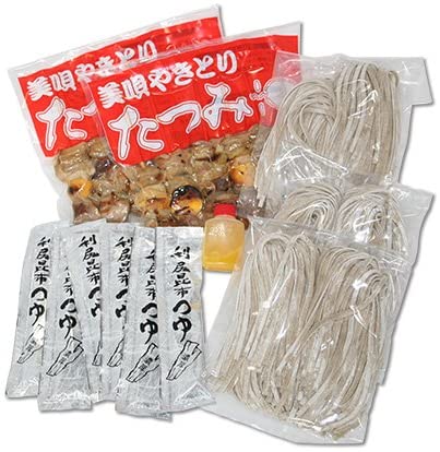 美唄名物やきとりと 蕎麦をセットで! もつそばセットB