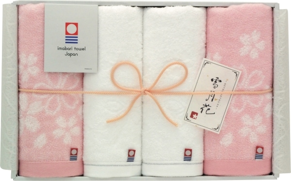 今治 雪月花（さくら） フェイスタオル4P