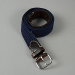 J.CREW / ジェイクルー / USA レザーブレイデッドベルト / ネイビー|J.CREW