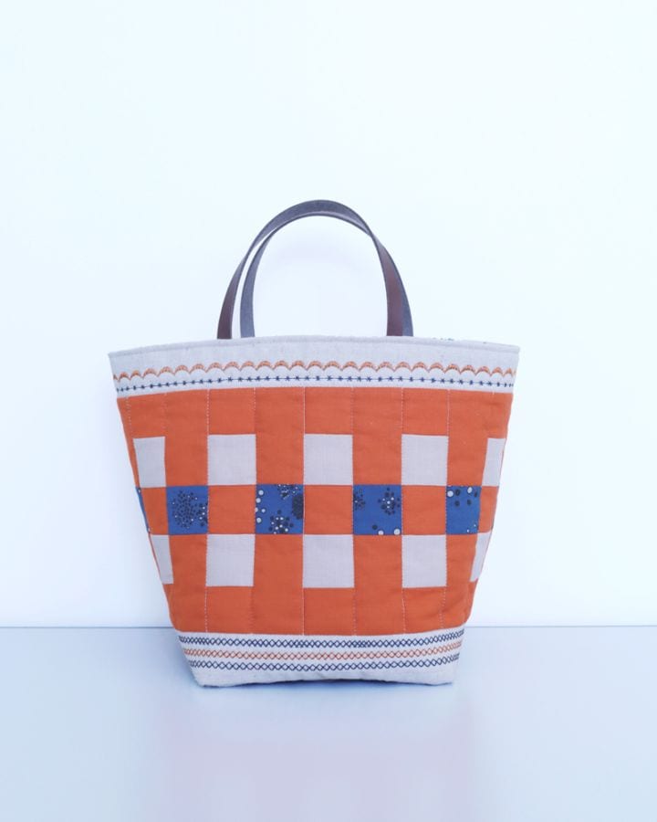 飾り模様のキルトバスケット※出荷準備中