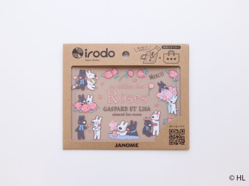 【布用ステッカー irodo】リサとガスパール（ローズ）