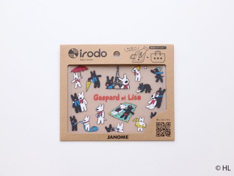 【布用ステッカー irodo】リサとガスパール（ピクニック）