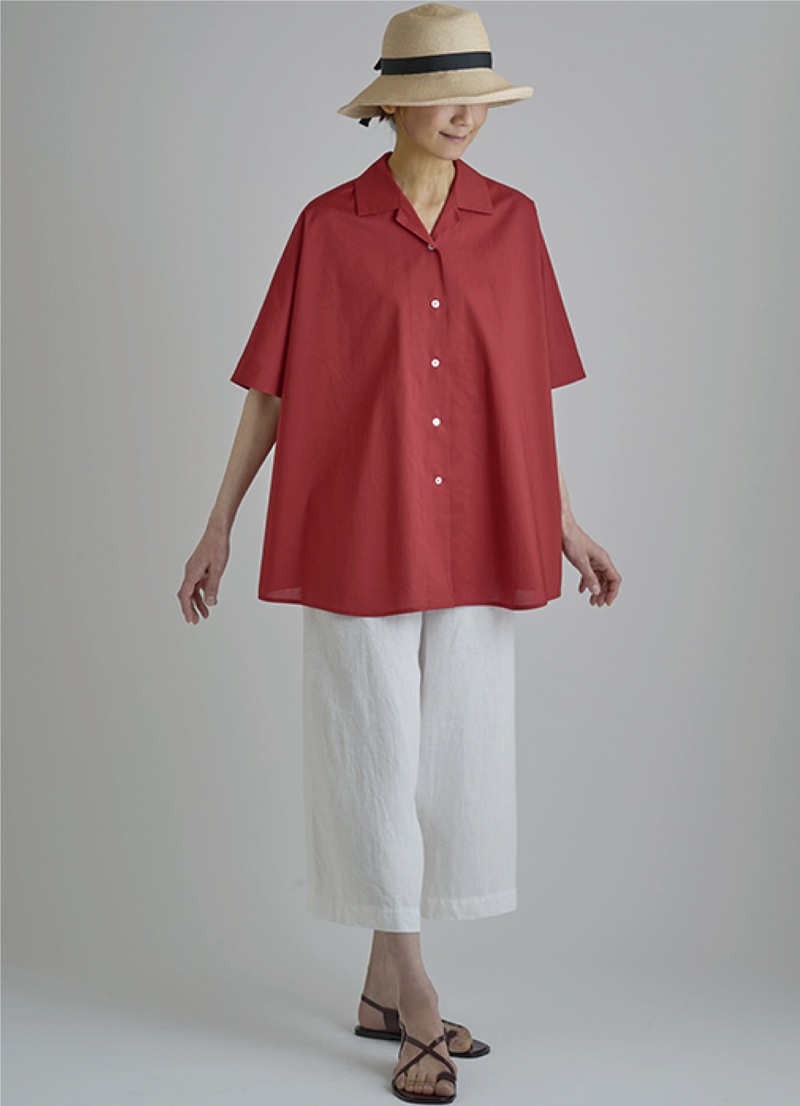 ワイドフレンチスリーブシャツ(M229)