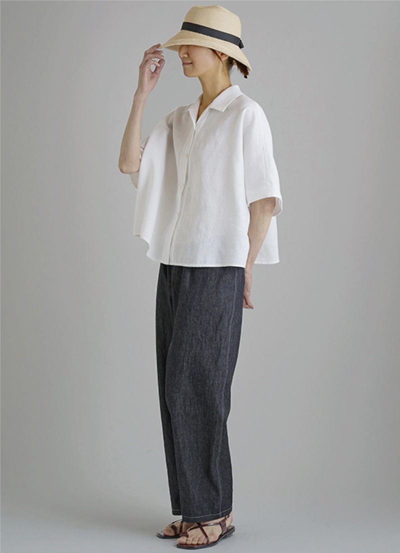 ワイドフレンチスリーブシャツ(M229)