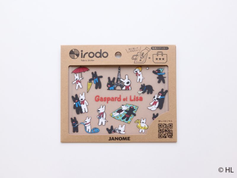 【布用ステッカー irodo】リサとガスパール(ピクニック)