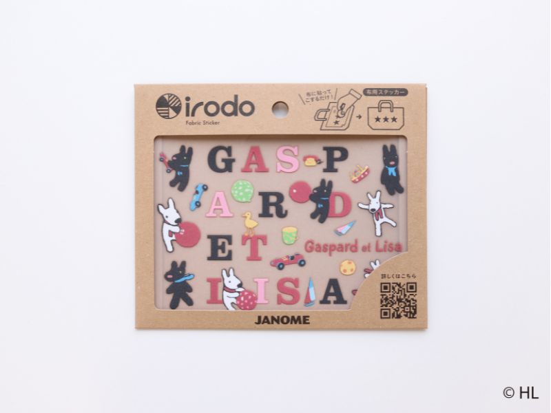 【布用ステッカー irodo】リサとガスパール(アルファベット)