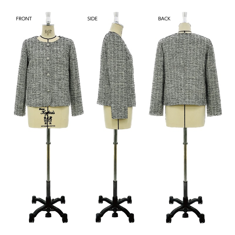 ノーカラージャケット（裏つき）(7006)