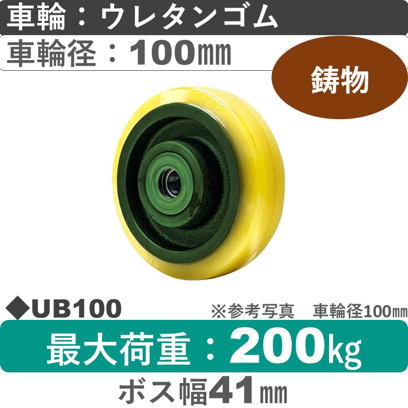 UB100 浪花製作所 ウレタン車輪100㎜