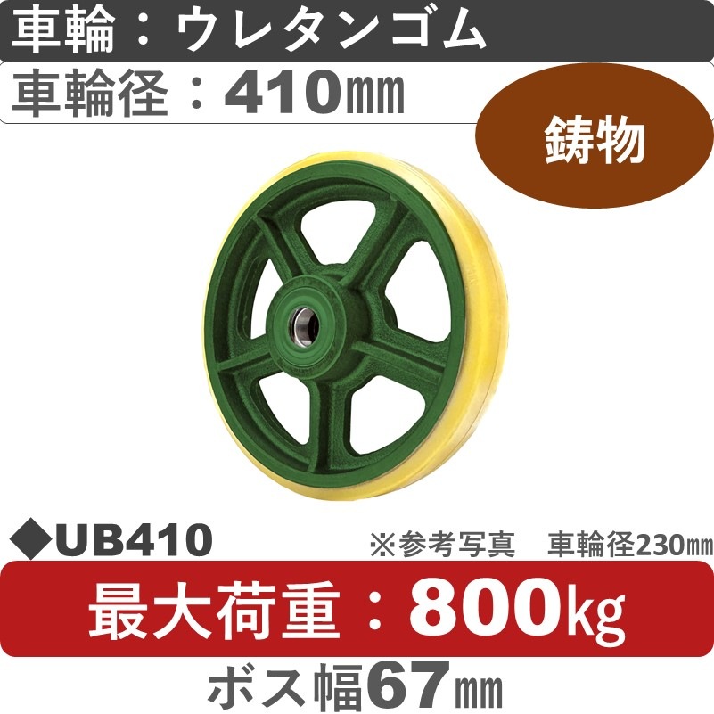 UB410 浪花製作所 ウレタン車輪410㎜