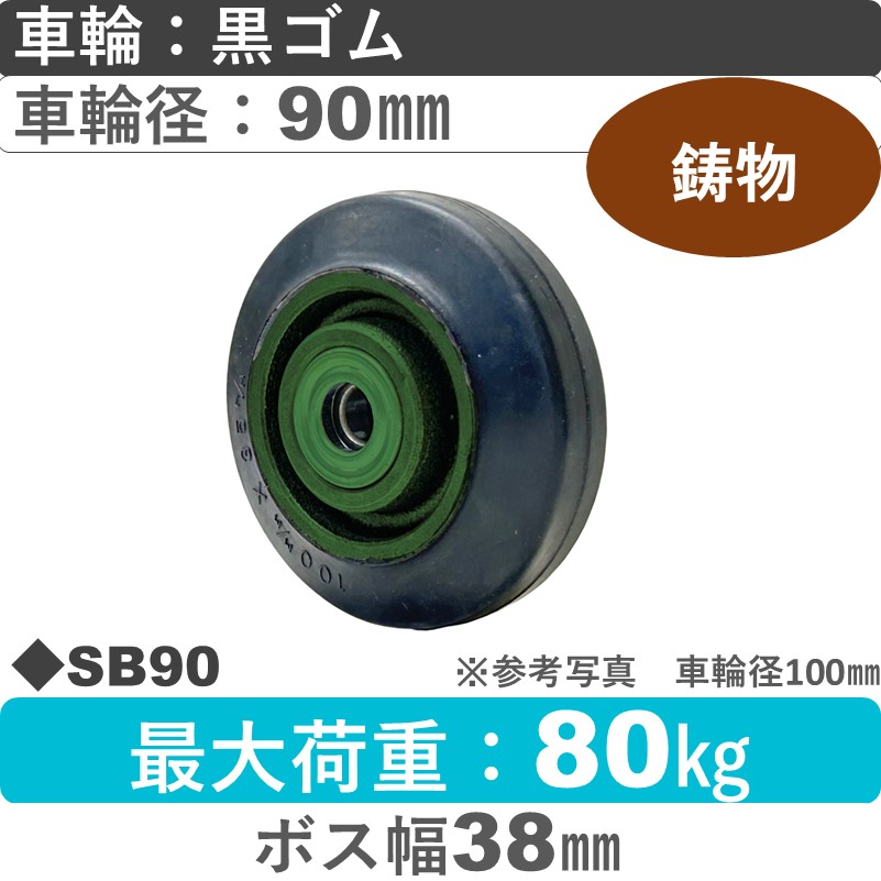 SB90 浪花製作所 ゴム車輪90㎜
