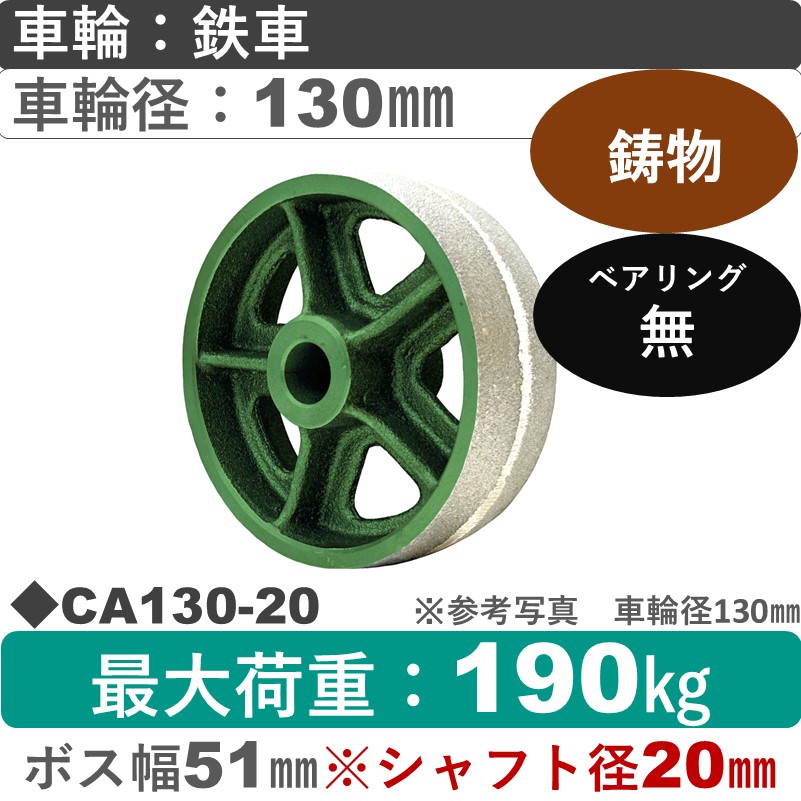 CA130 浪花製作所 鉄車輪130㎜