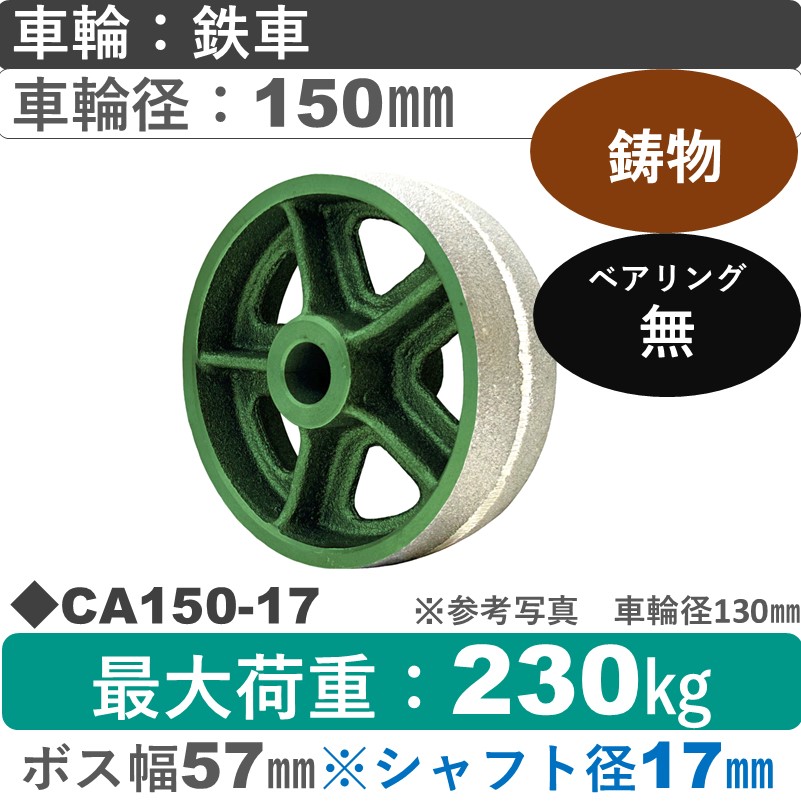 CA150 浪花製作所 鉄車輪150㎜