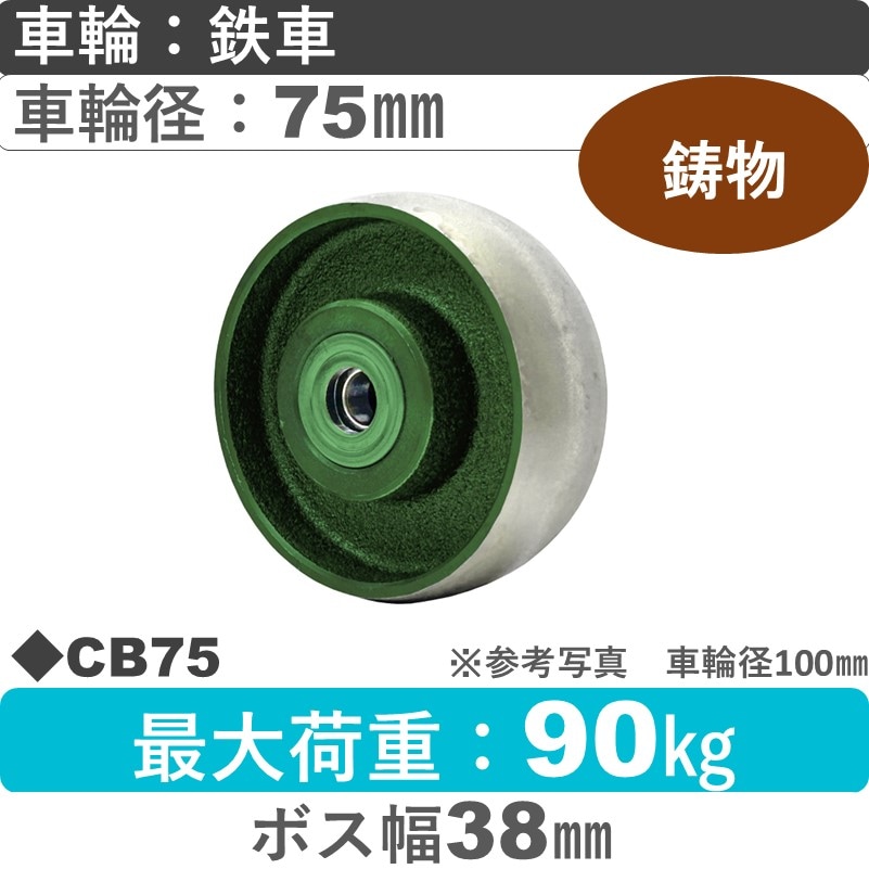 CB75 浪花製作所 鉄車輪75㎜