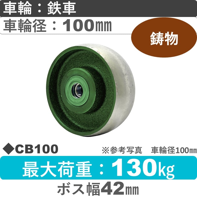 CB100 浪花製作所 鉄車輪100㎜