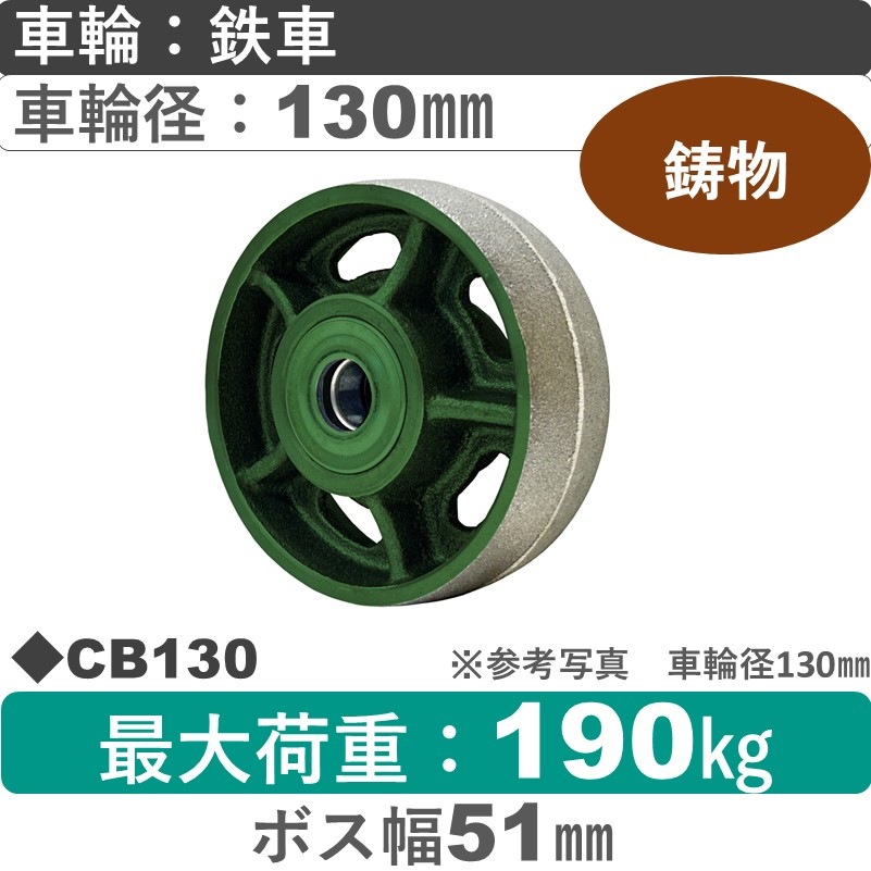 CB130 浪花製作所 鉄車輪130㎜