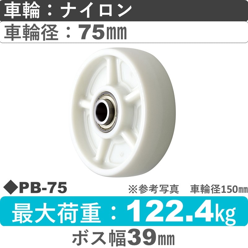 PB-75 ウカイキャスター ナイロン車輪75㎜