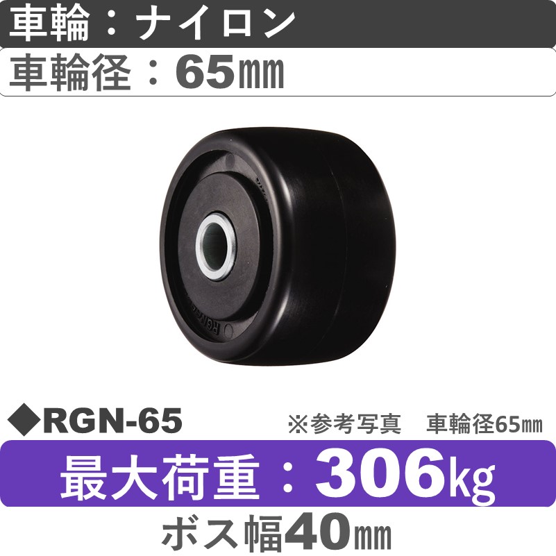 RGN-65 ウカイキャスター 強化ナイロン車輪65㎜
