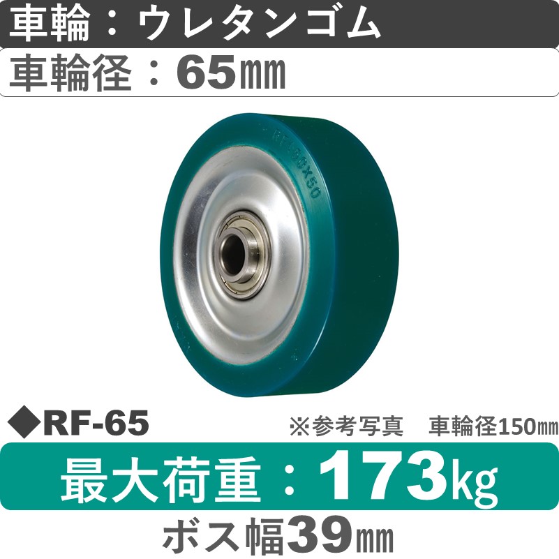RF-65 ウカイキャスター ウレタンゴム車輪65㎜