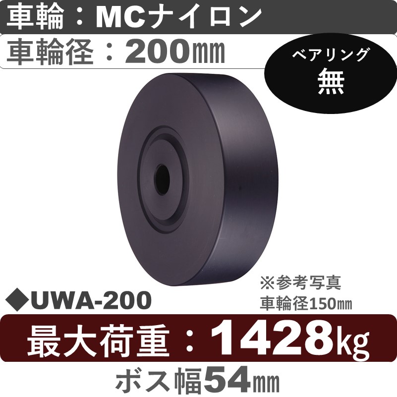 UWA-200 ウカイキャスター ＭＣナイロン車輪200㎜